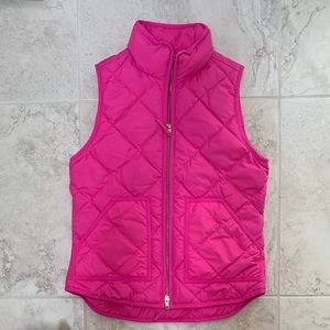 Bright pink J.CREW puffer vest jcrew j crew